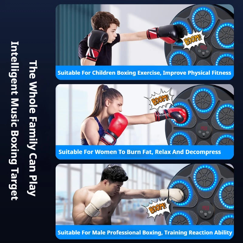 Smart Bluetooth Music Boxing Machine – Wall-Mounted Electronic Punching Trainer for Home & Gym