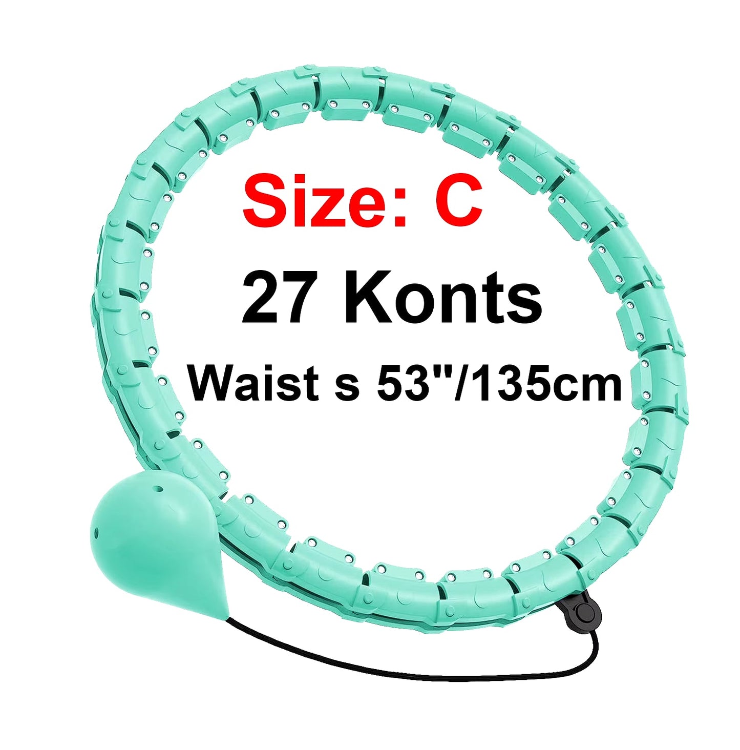 Adjustable Weighted Hula Hoop – 21/24/27/30 Knots Smart Exercise Circle for Weight Loss & Fitness