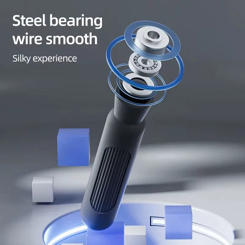 Adjustable Steel Jump Rope β Ball Bearing Speed Rope for Men & Women, Weight-Loss & Cardio Training