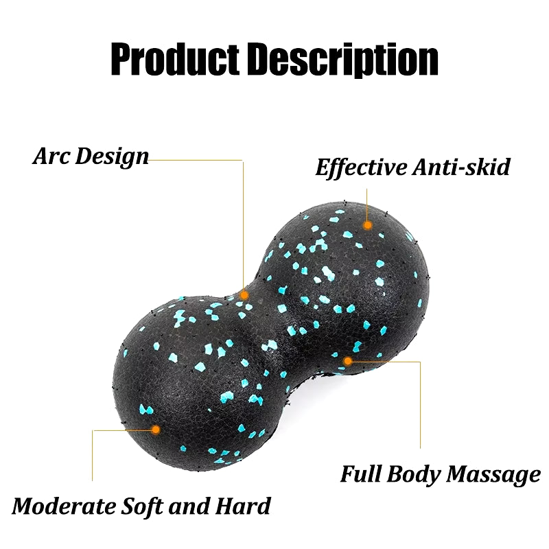 High-Density Yoga Peanut Massage Ball Set โ Fascia Release, Muscle Relaxation & Pain Relief Fitness Kit