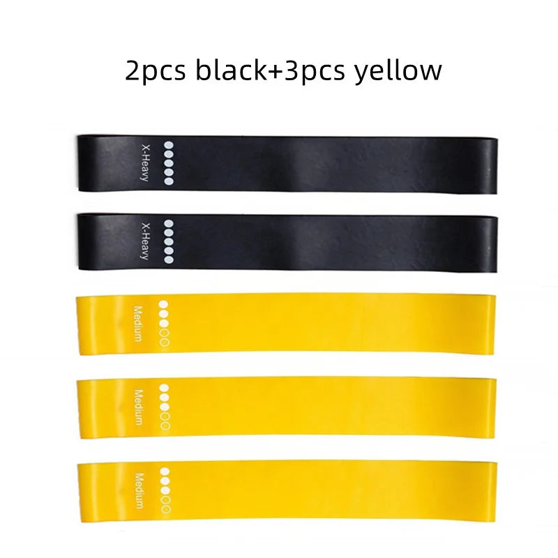 5-Piece Yoga Resistance Bands Set – Elastic Workout Bands for Pilates, Bodybuilding & Fitness Training