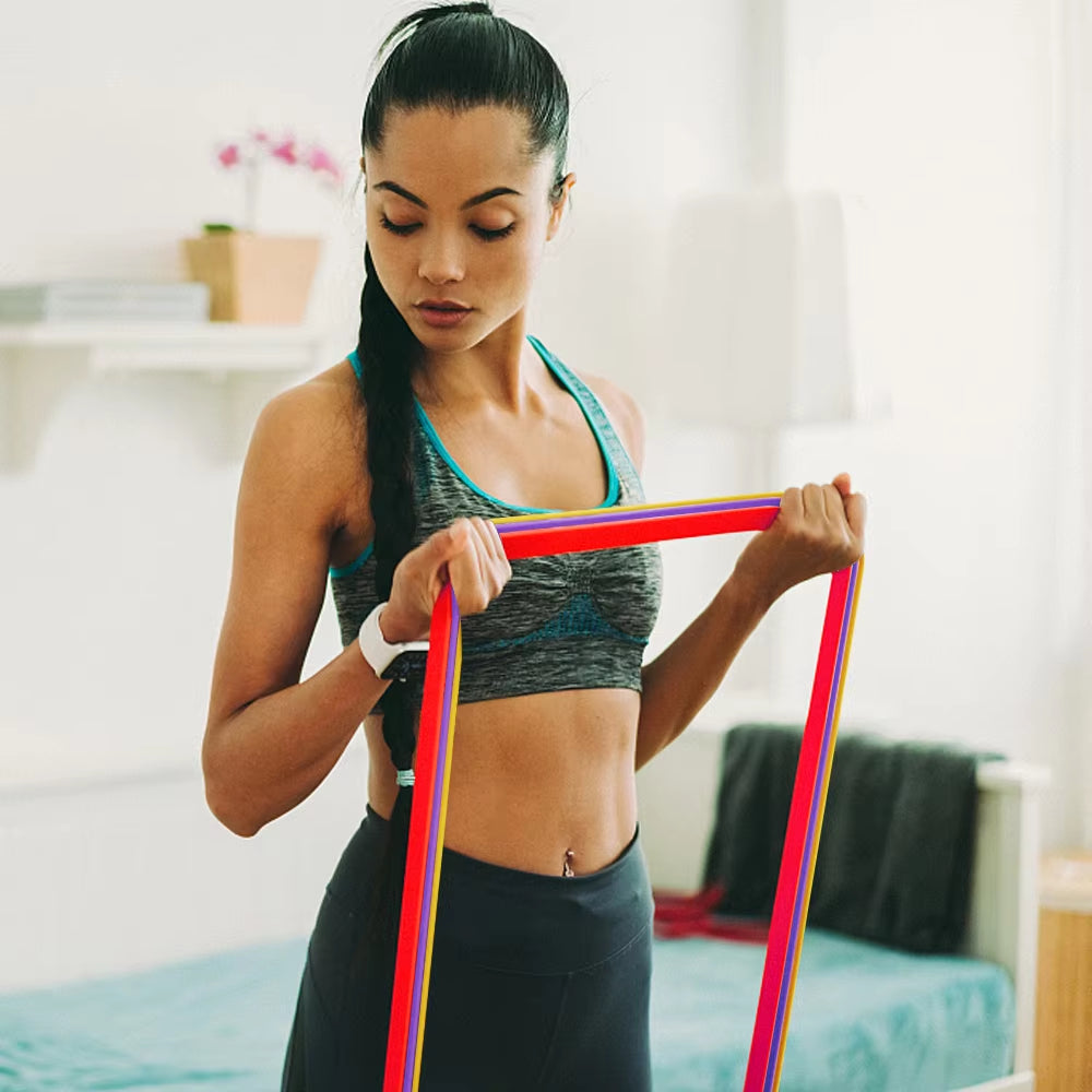 Durable Latex Resistance Bands – Elastic Exercise Bands for Strength Training, Pull-Ups, Pilates & Gym Workout