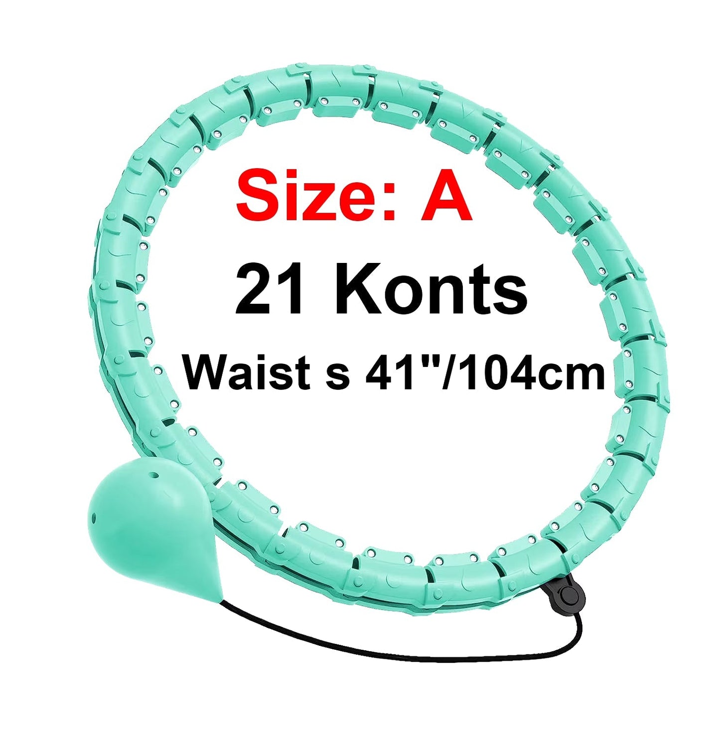 Adjustable Weighted Hula Hoop – 21/24/27/30 Knots Smart Exercise Circle for Weight Loss & Fitness