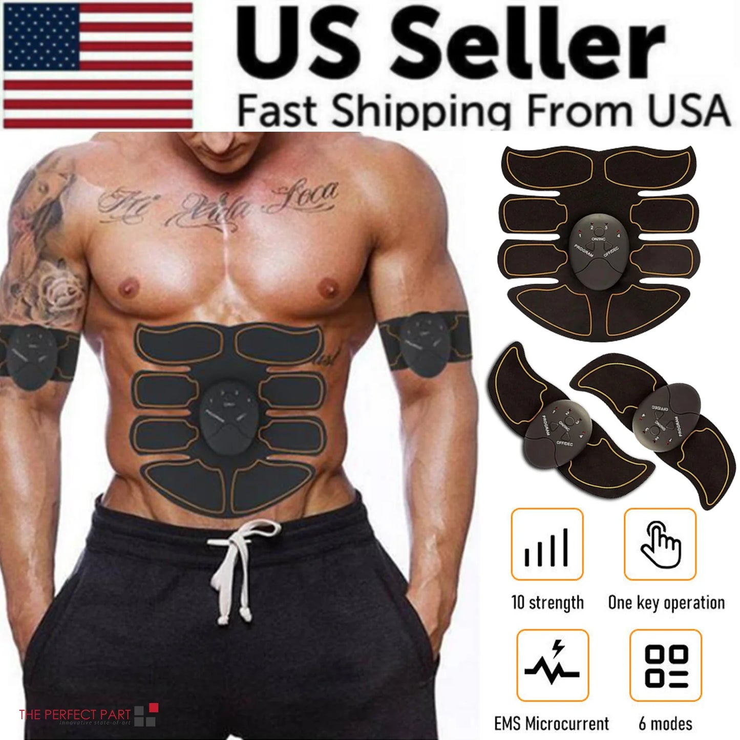 EMS Abdominal Muscle Toning Trainer – ABS Stimulator Toner Fitness Binder for Core & Muscle Sculpting