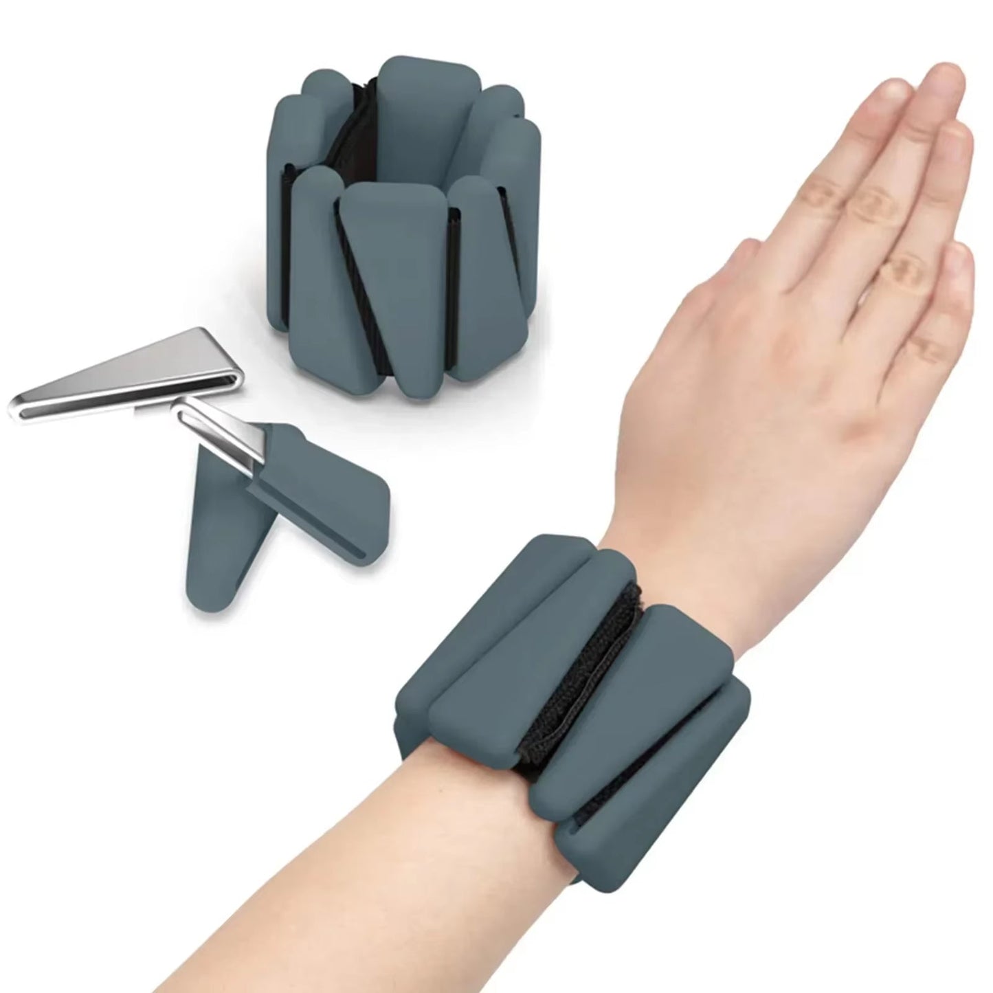 Adjustable Silicone Wrist Weights – 1/2 Lbs Ankle & Wrist Bracelets for Yoga, Fitness, and Jogging