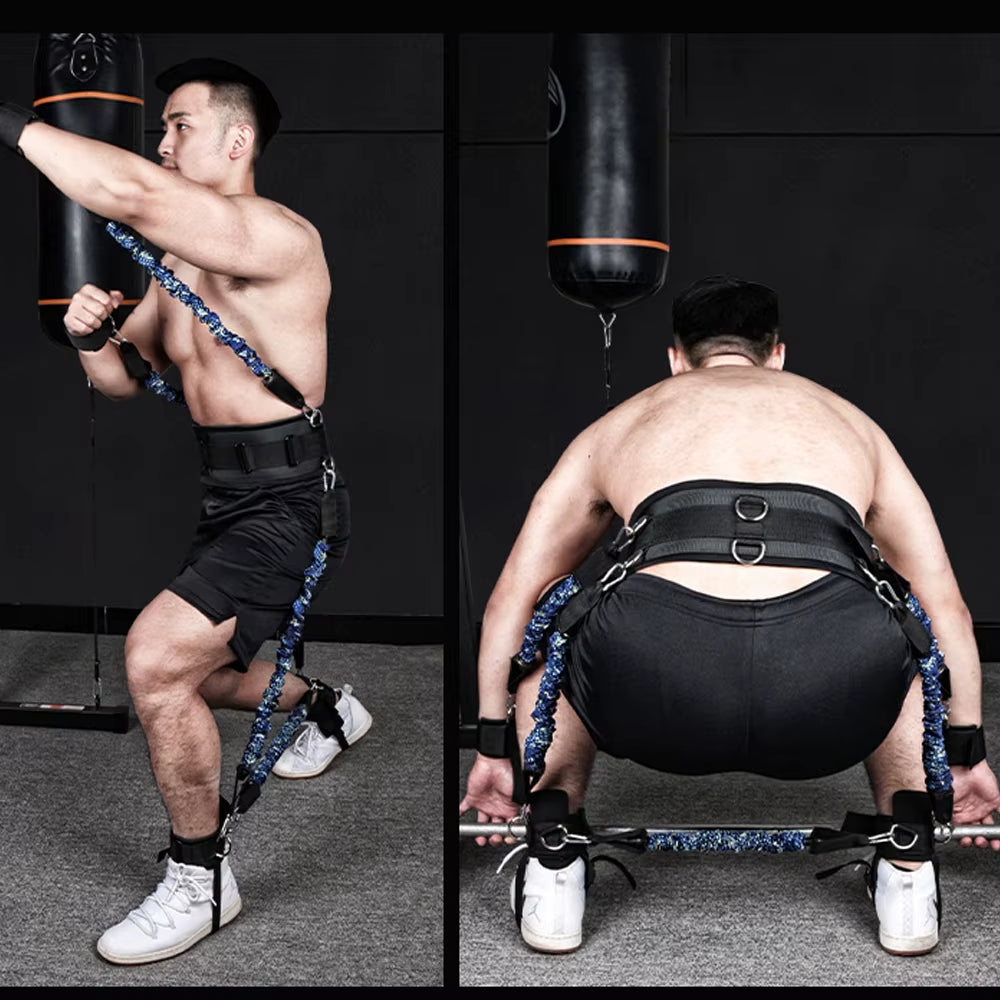 Boxing Training Resistance Band Set β Leg Strength & Agility Training System for Boxing, MMA, Muay Thai, and Sports Conditioning