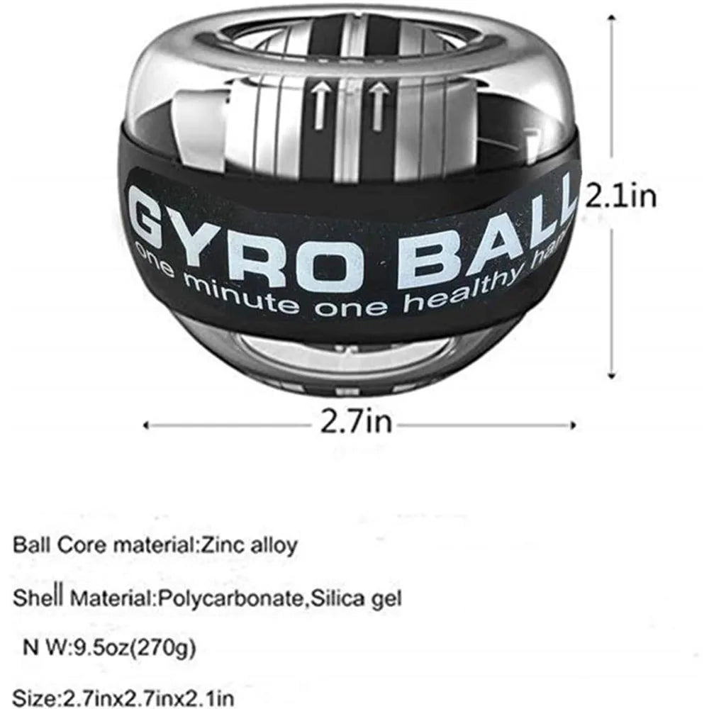 Self-Starting Wrist Gyro Ball – Power Trainer for Wrist, Forearm, and Finger Muscle Strengthening
