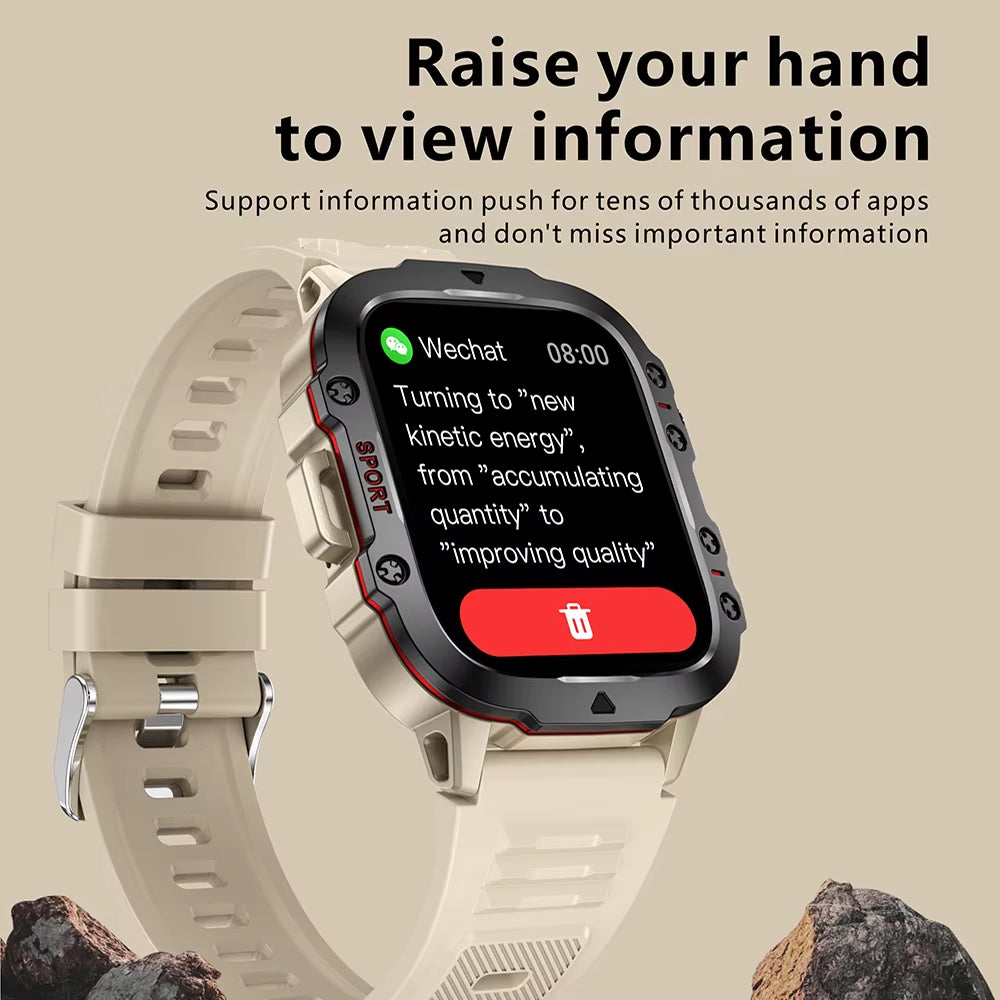 Smartwatch with Bluetooth Calling – IP68 Waterproof Fitness Tracker for Men & Women, Compatible with Xiaomi & Android (2024)