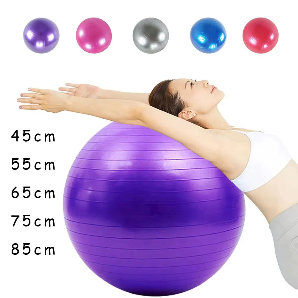 PVC Fitness Yoga Ball – Thickened Explosion-Proof Exercise Ball for Home, Gym, Pilates & Balance Training