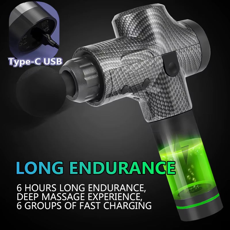 Professional Massage Gun with Hot & Cold Compress – Electric Percussion Fascia Gun for Muscle Relaxation, Slimming & Fitness