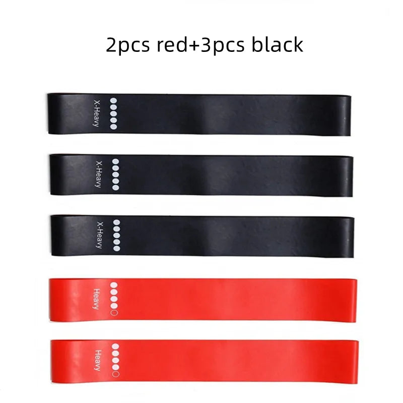 5-Piece Yoga Resistance Bands Set – Elastic Workout Bands for Pilates, Bodybuilding & Fitness Training