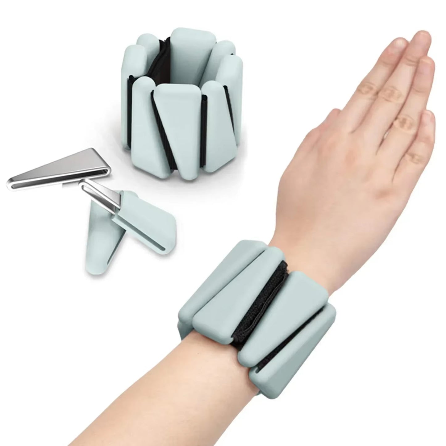 Adjustable Silicone Wrist Weights – 1/2 Lbs Ankle & Wrist Bracelets for Yoga, Fitness, and Jogging