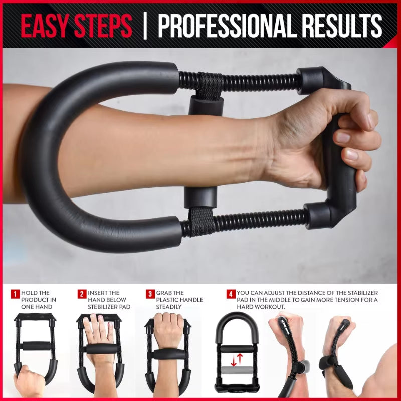 Adjustable Hand & Forearm Strengthener - Wrist Trainer for Grip, Power, and Fitness Workouts