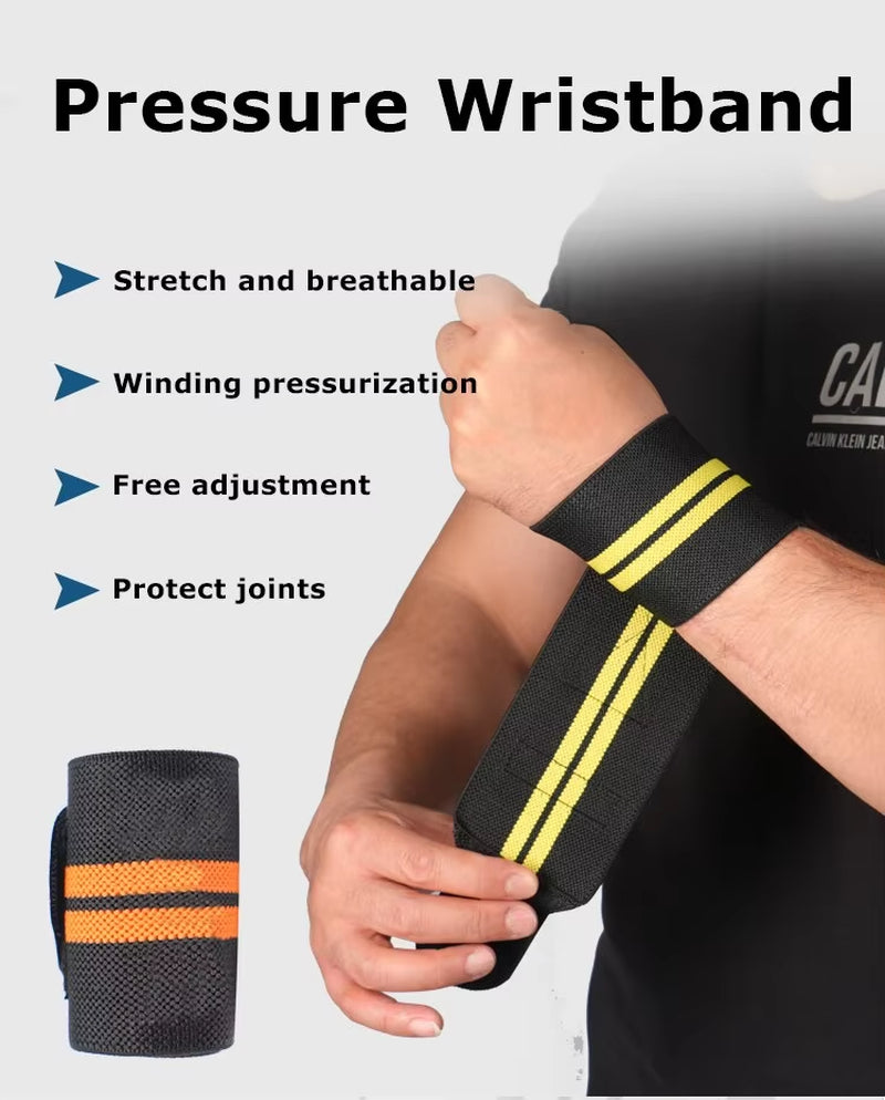 1-PC Adjustable Elastic Wrist Straps – Supportive Wristbands for Athletes, Powerlifting, and Fitness