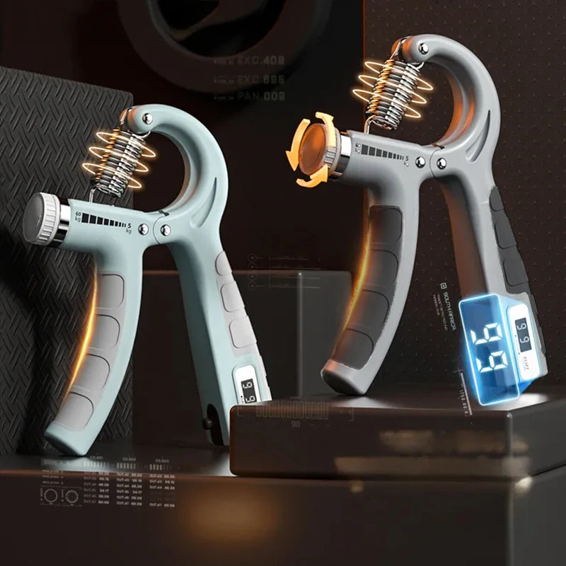 Adjustable Hand Grip Strengthener (5-60kg) with Counter – Build Wrist, Forearm & Hand Muscle Strength