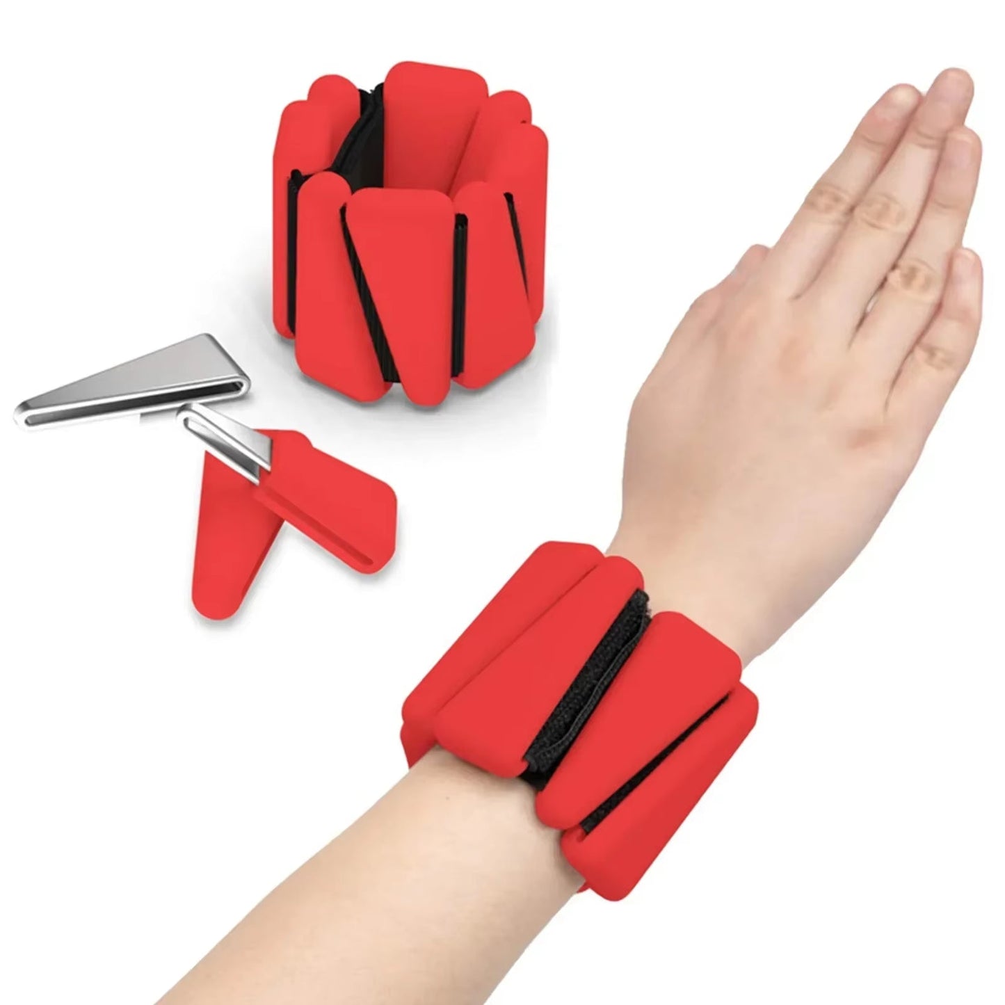 Adjustable Silicone Wrist Weights – 1/2 Lbs Ankle & Wrist Bracelets for Yoga, Fitness, and Jogging