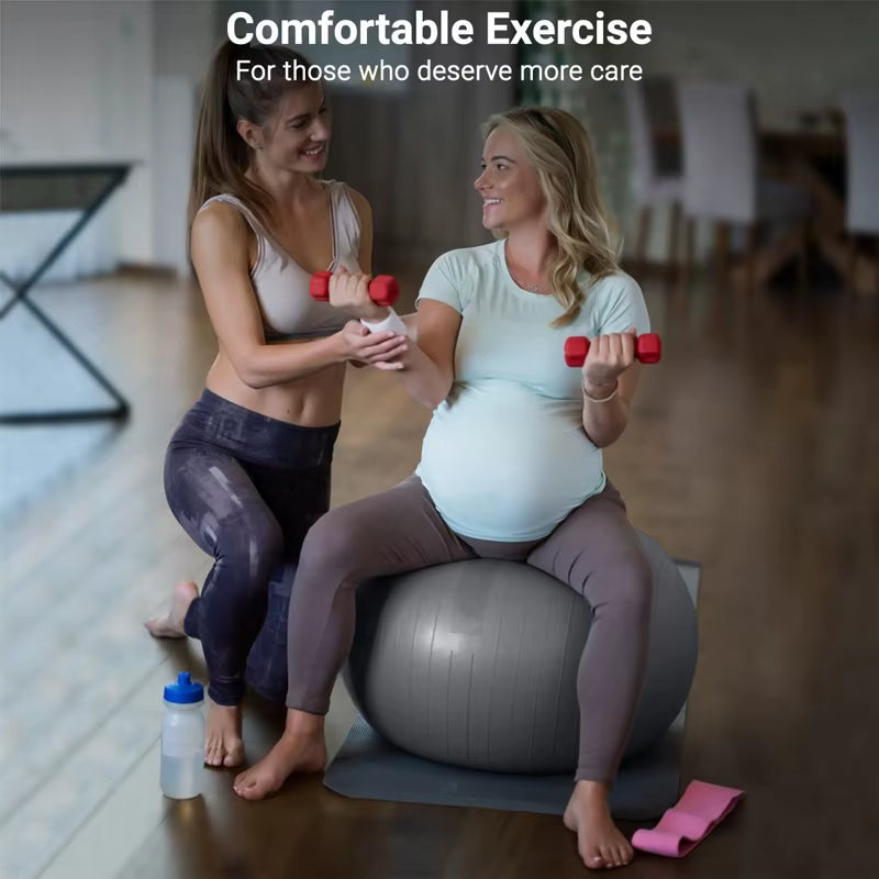 Balance Ball – 65cm/75cm/85cm Yoga & Pilates Stability Ball for Fitness, Pregnancy & Rehabilitation