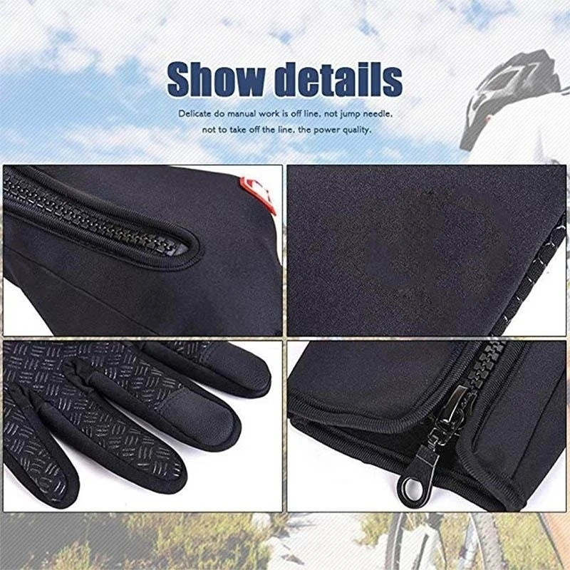 Waterproof Winter Touchscreen Gloves – Windproof Warm Gloves for Men, Snowboarding, Motorcycle Riding & Driving