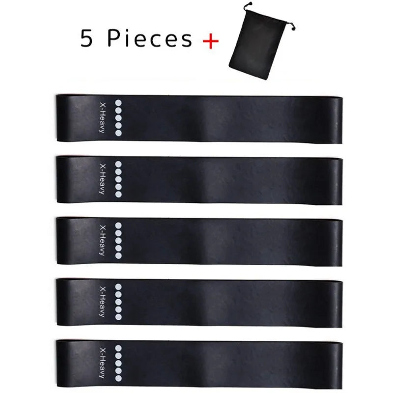 5-Piece Yoga Resistance Bands Set – Elastic Workout Bands for Pilates, Bodybuilding & Fitness Training
