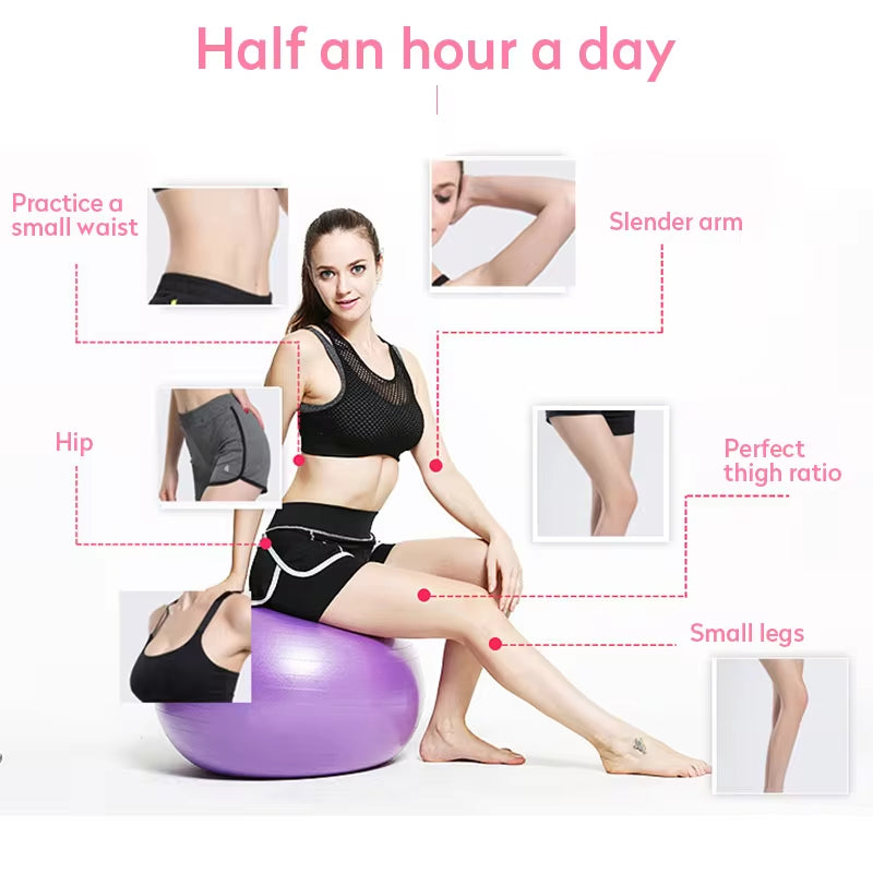 PVC Fitness Yoga Ball – Thickened Explosion-Proof Exercise Ball for Home, Gym, Pilates & Balance Training