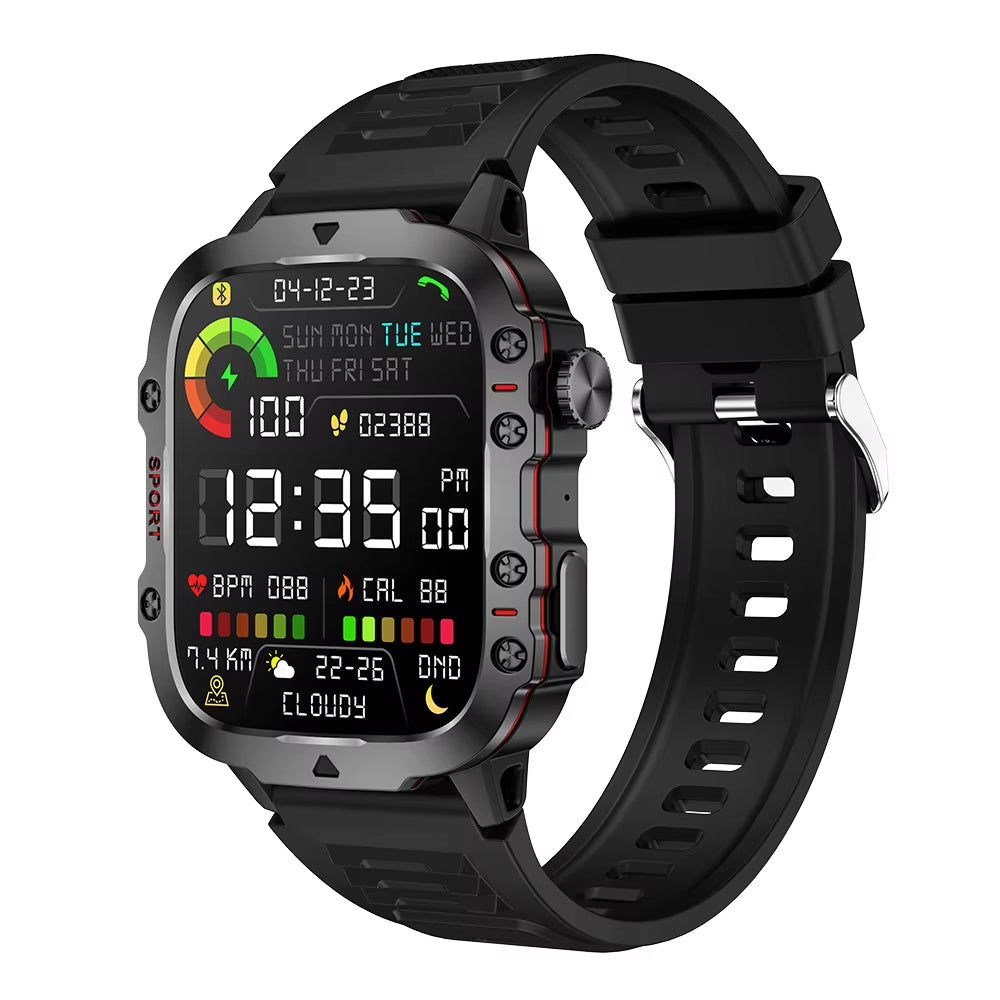 Smartwatch with Bluetooth Calling – IP68 Waterproof Fitness Tracker for Men & Women, Compatible with Xiaomi & Android (2024)