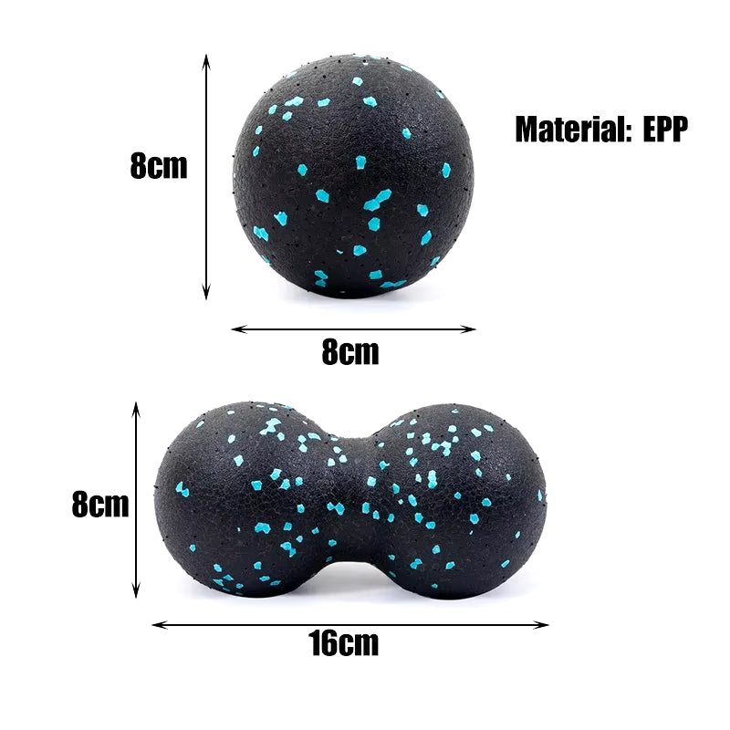 High-Density Yoga Peanut Massage Ball Set โ Fascia Release, Muscle Relaxation & Pain Relief Fitness Kit
