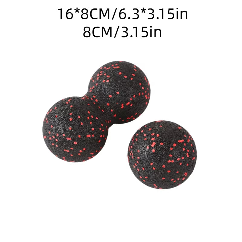 High-Density Yoga Peanut Massage Ball Set โ Fascia Release, Muscle Relaxation & Pain Relief Fitness Kit