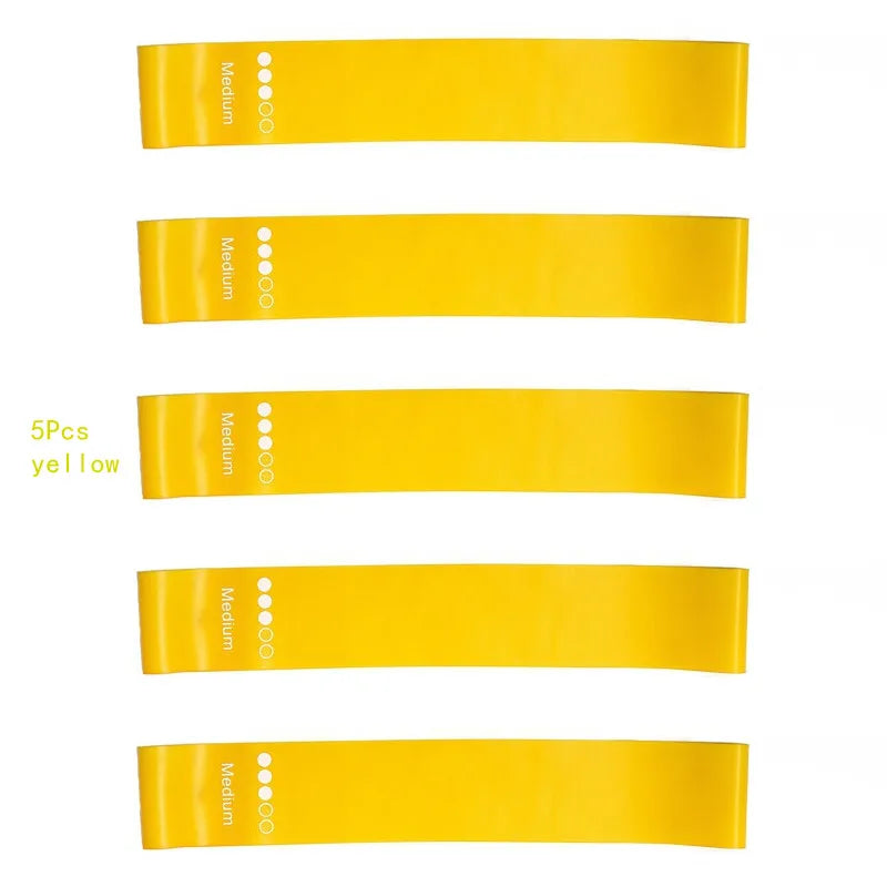 5-Piece Yoga Resistance Bands Set – Elastic Workout Bands for Pilates, Bodybuilding & Fitness Training