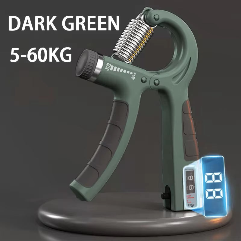 Adjustable Hand Grip Strengthener (5-60kg) with Counter – Build Wrist, Forearm & Hand Muscle Strength