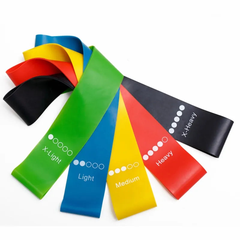 5-Piece Yoga Resistance Bands Set – Elastic Workout Bands for Pilates, Bodybuilding & Fitness Training