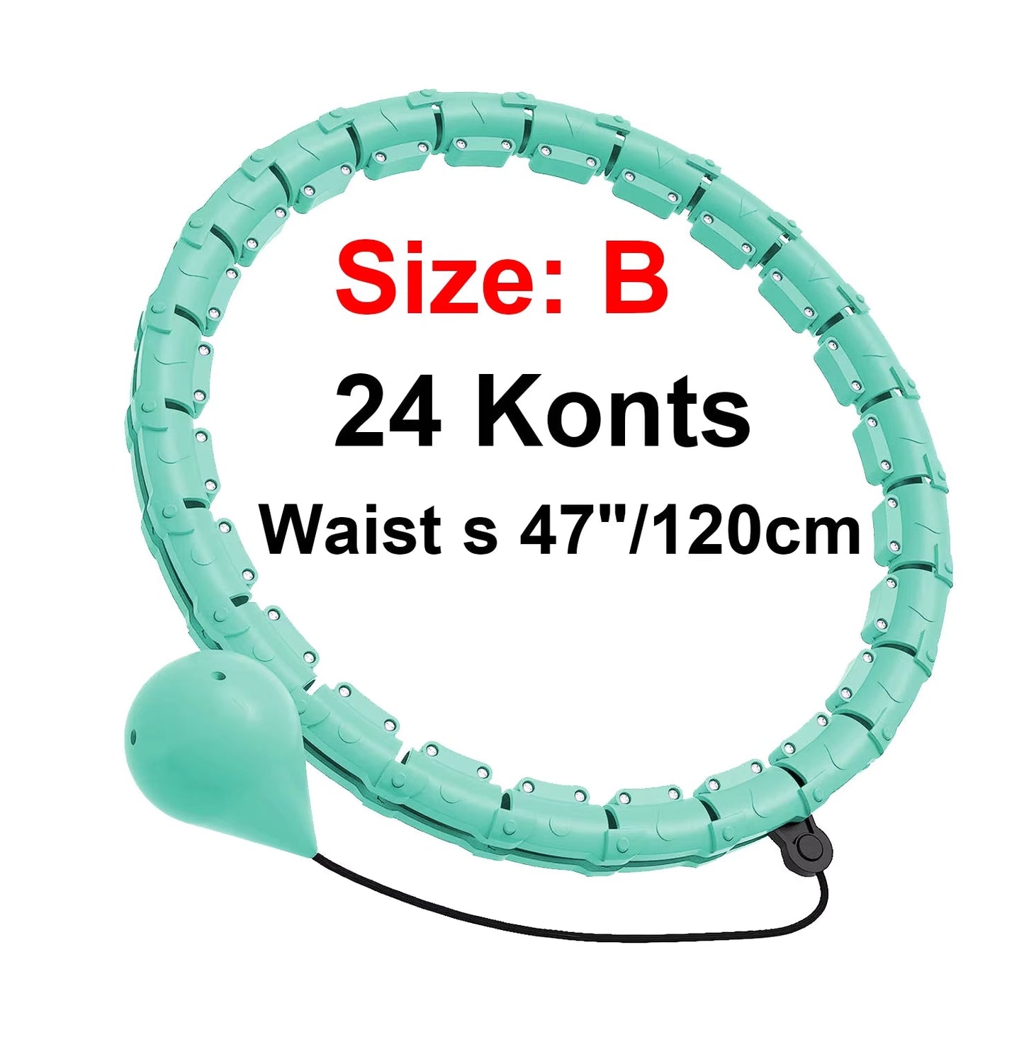 Adjustable Weighted Hula Hoop – 21/24/27/30 Knots Smart Exercise Circle for Weight Loss & Fitness