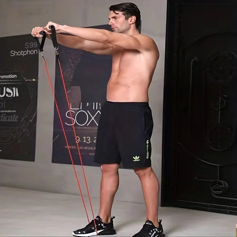 11pcs TPE Resistance Bands Set β Complete Workout Kit with Door Anchor, Handles, Ankle Straps & Carry Bag