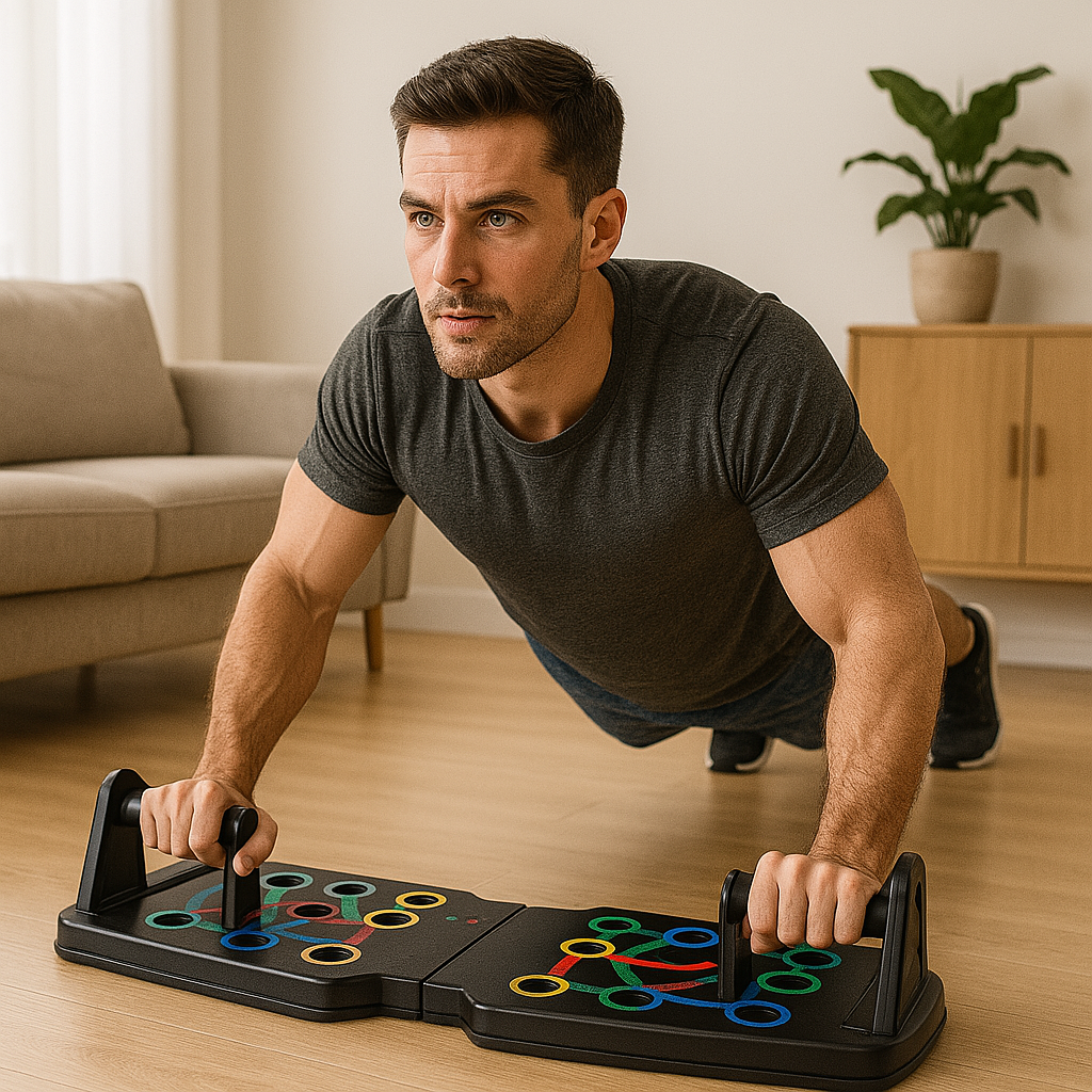 Portable Multifunctional Push-Up Board Set for Chest, Back, Arms & Core Training