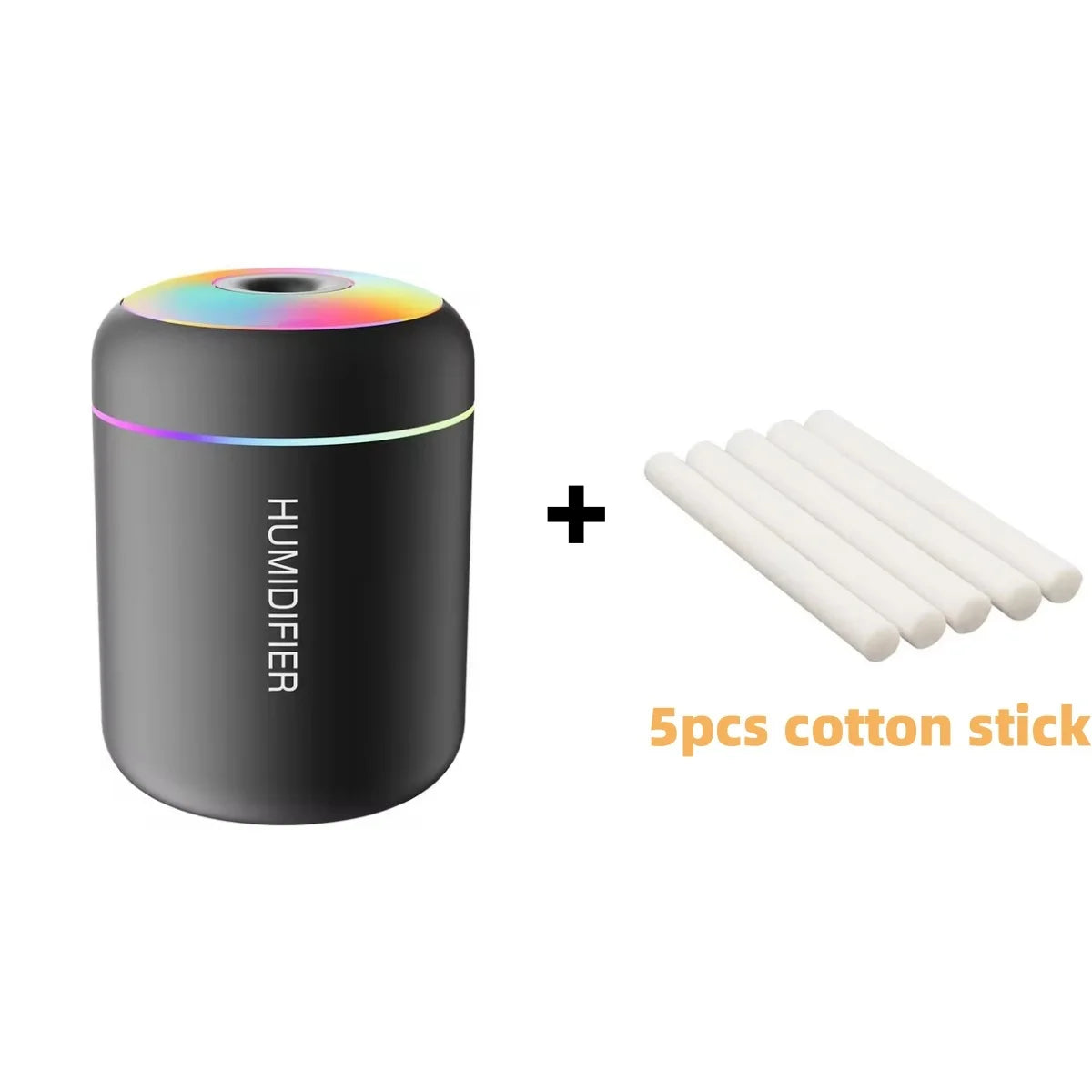 Mini USB Air Humidifier – 180ML Electric Aroma Diffuser with LED Lights for Car, Home & Bedroom