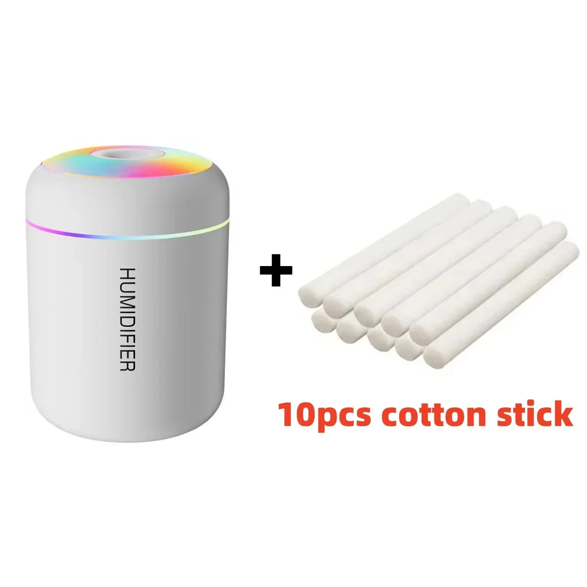 Mini USB Air Humidifier – 180ML Electric Aroma Diffuser with LED Lights for Car, Home & Bedroom