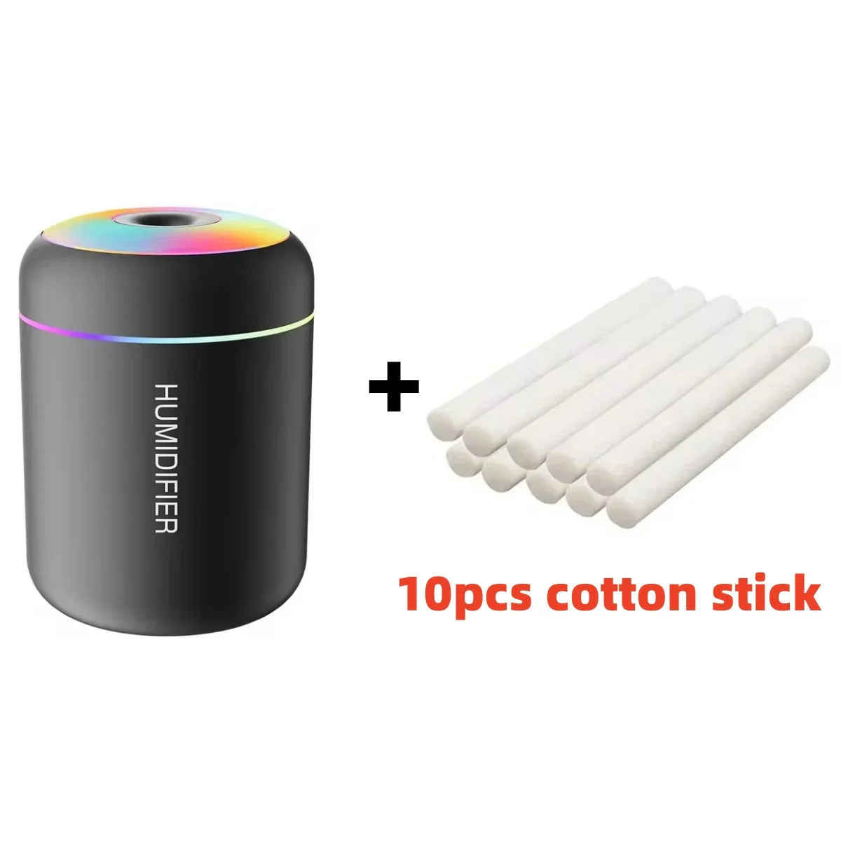 Mini USB Air Humidifier – 180ML Electric Aroma Diffuser with LED Lights for Car, Home & Bedroom