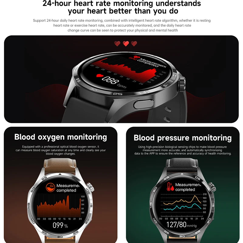 GT5 PRO Smart Watch – 2024 AMOLED Fitness & Lifestyle Watch with Bluetooth Calling, GPS, NFC & Heart Rate Monitoring