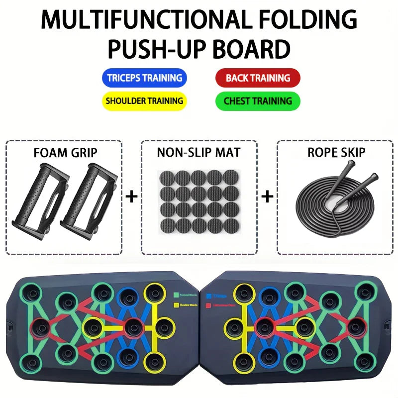Portable Multifunctional Push-Up Board Set for Chest, Back, Arms & Core Training