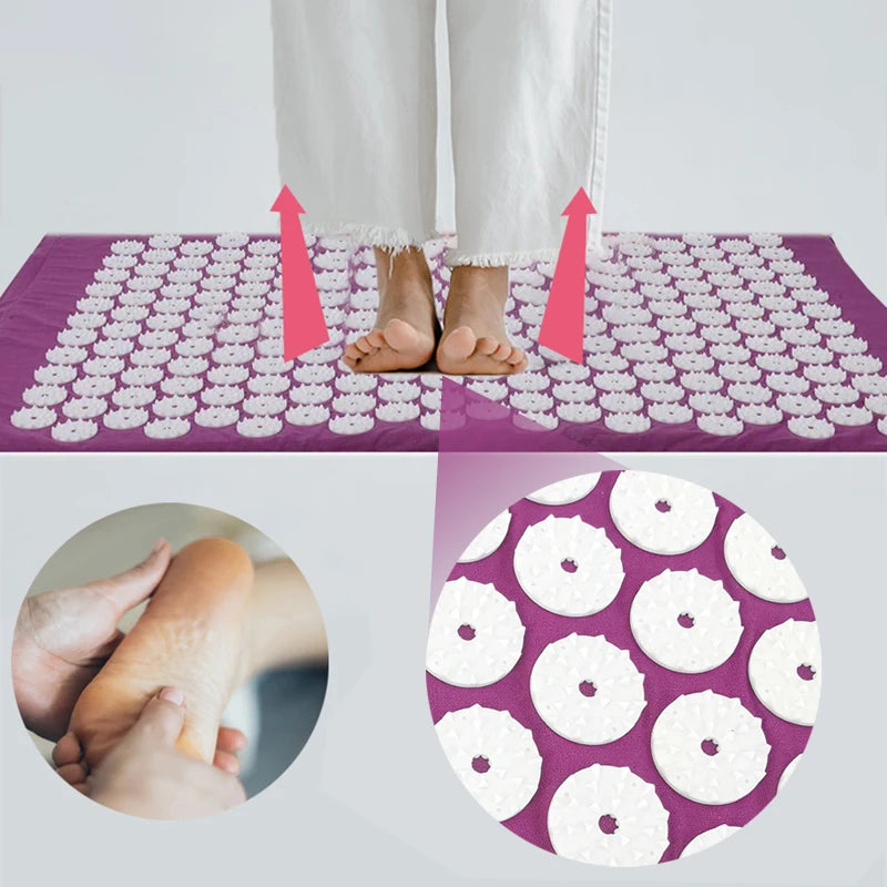 Yoga Massage Pads with Large Touchpoints – Neck, Back & Foot Relief for Relaxation and Recovery