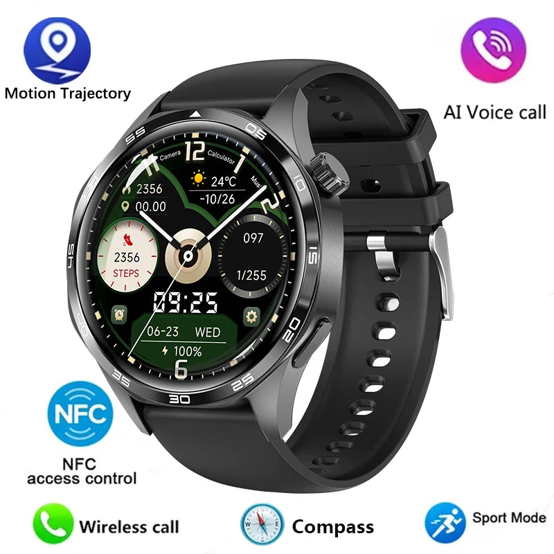GT5 PRO Smart Watch – 2024 AMOLED Fitness & Lifestyle Watch with Bluetooth Calling, GPS, NFC & Heart Rate Monitoring