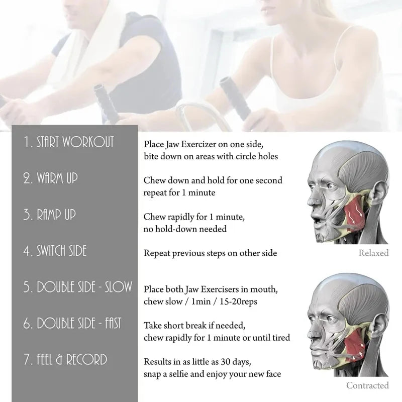 Ultimate Silicone Jawline Trainer: Sculpt, Tone & Strengthen Your Face & Neck Muscles