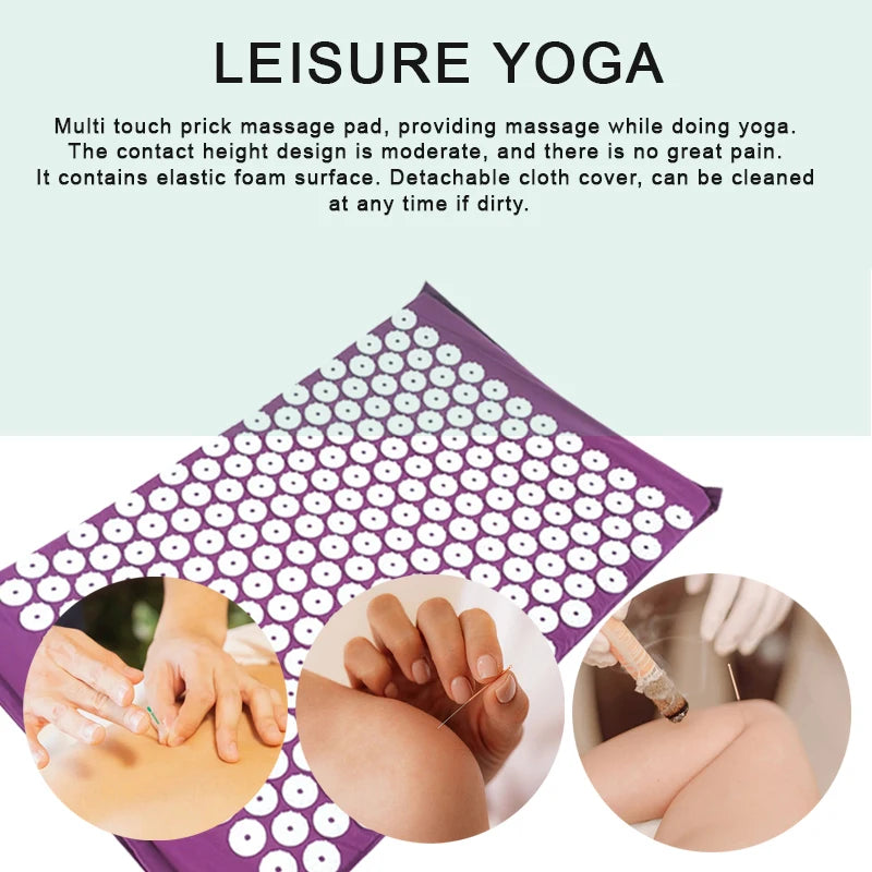 Yoga Massage Pads with Large Touchpoints – Neck, Back & Foot Relief for Relaxation and Recovery