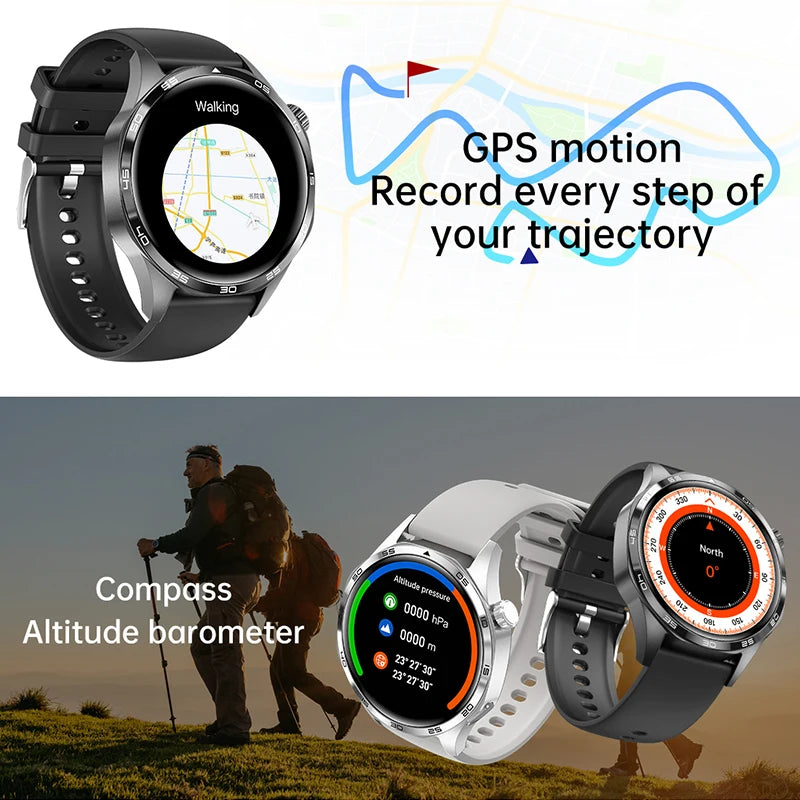 GT5 PRO Smart Watch – 2024 AMOLED Fitness & Lifestyle Watch with Bluetooth Calling, GPS, NFC & Heart Rate Monitoring