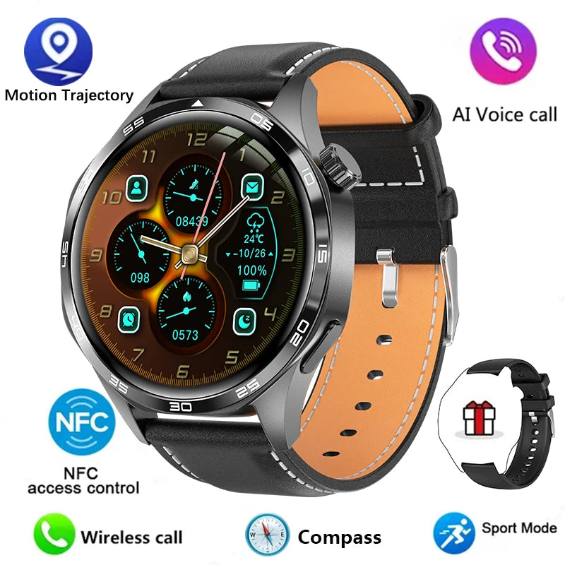 GT5 PRO Smart Watch – 2024 AMOLED Fitness & Lifestyle Watch with Bluetooth Calling, GPS, NFC & Heart Rate Monitoring