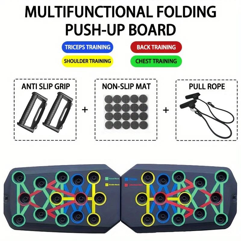 Portable Multifunctional Push-Up Board Set for Chest, Back, Arms & Core Training
