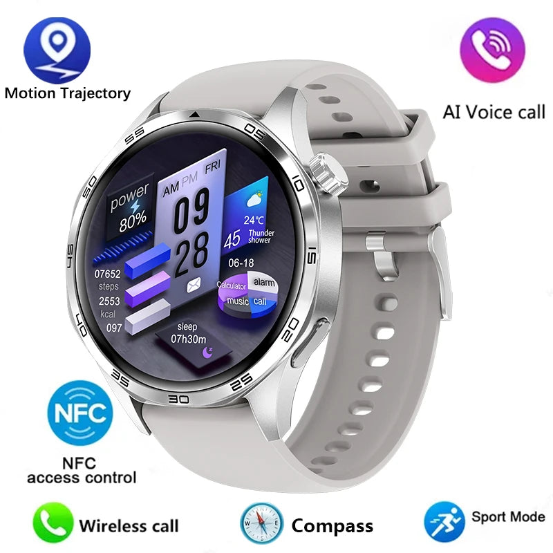 GT5 PRO Smart Watch – 2024 AMOLED Fitness & Lifestyle Watch with Bluetooth Calling, GPS, NFC & Heart Rate Monitoring