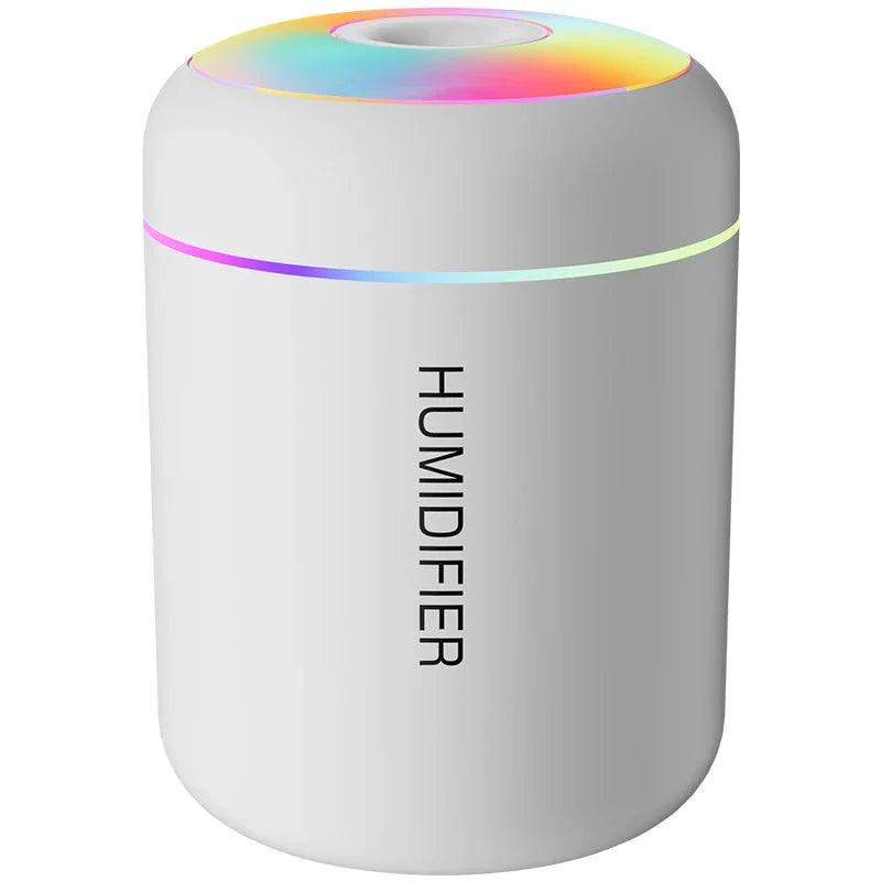 Mini USB Air Humidifier – 180ML Electric Aroma Diffuser with LED Lights for Car, Home & Bedroom