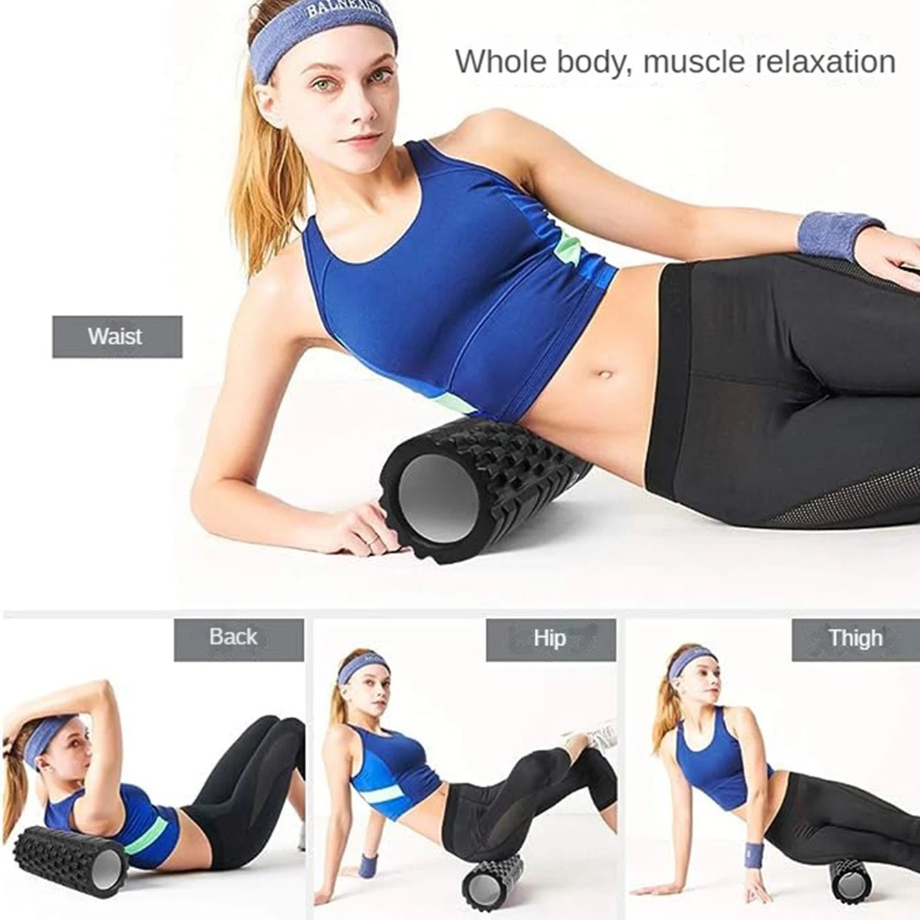 33cm Foam Axis Massage Roller – Ultimate Yoga & Muscle Recovery Tool for Back & Body Training