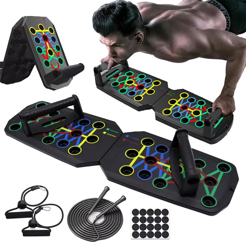 Portable Multifunctional Push-Up Board Set for Chest, Back, Arms & Core Training