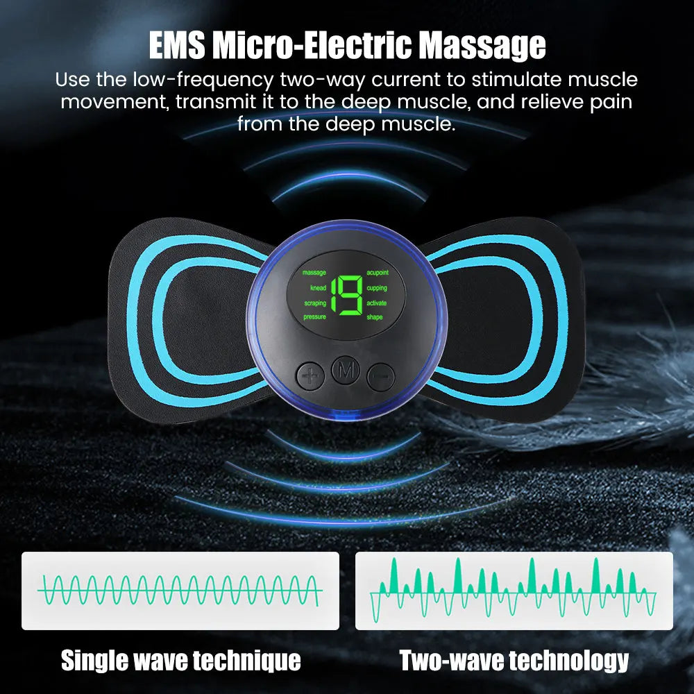 Mini Portable EMS Neck Massager – Electric Neck Stretcher for Cervical Pain Relief & Shoulder Relaxation